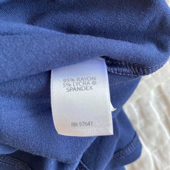 J.Jill Wearever Collection Rich Navy Blue Criss-Cross Dress, Small Petite - Picture 10 of 10